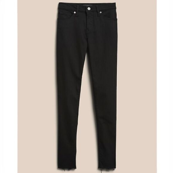 BANANA REPUBLIC Mid + Skinny Jean, Black, Size 35 Short - Picture 5 of 14